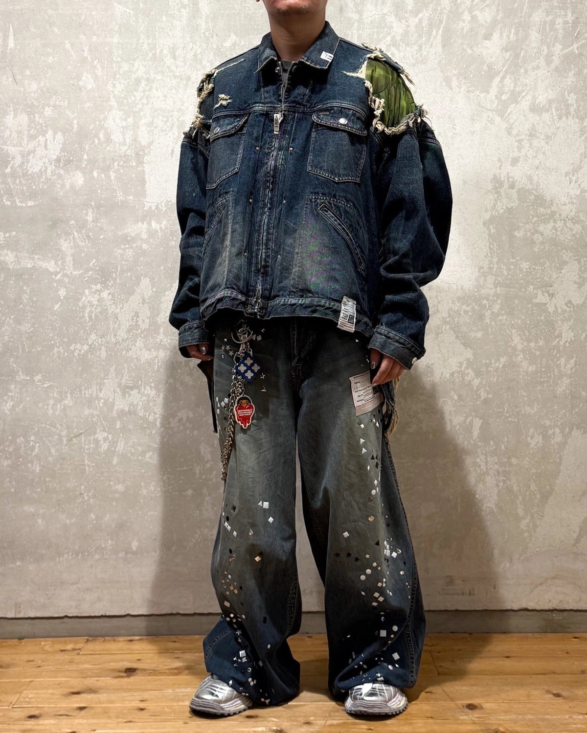 Maison MIHARA YASUHIRO / Military Jacket Layered Denim Jacket (J15BL121)