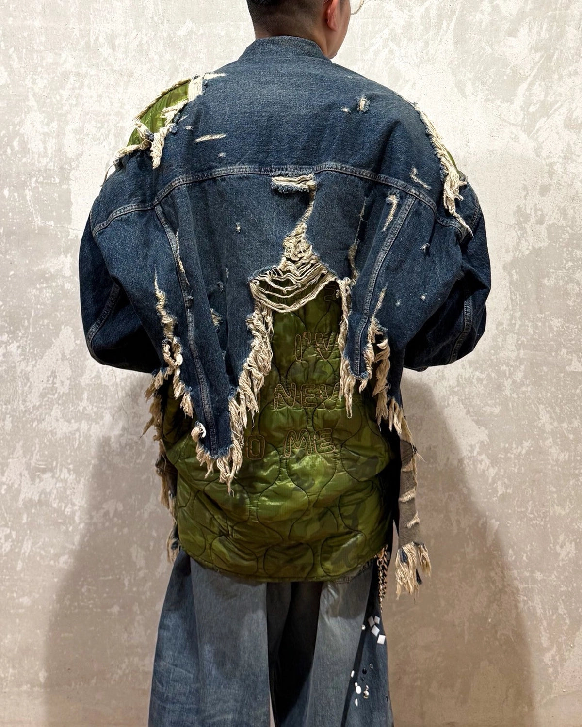 Maison MIHARA YASUHIRO / Military Jacket Layered Denim Jacket (J15BL121)