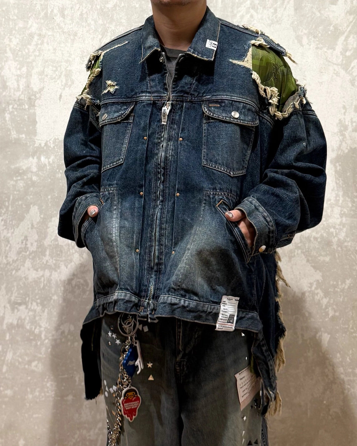 Maison MIHARA YASUHIRO / Military Jacket Layered Denim Jacket (J15BL121)