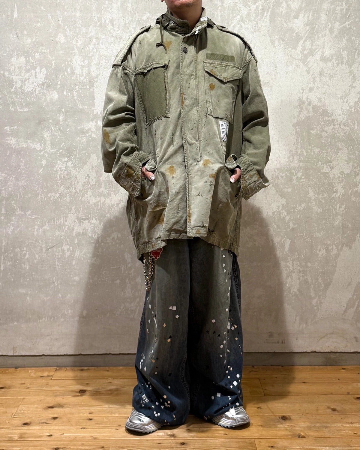 Maison MIHARA YASUHIRO / Distressed Field Jacket (J15BL171)