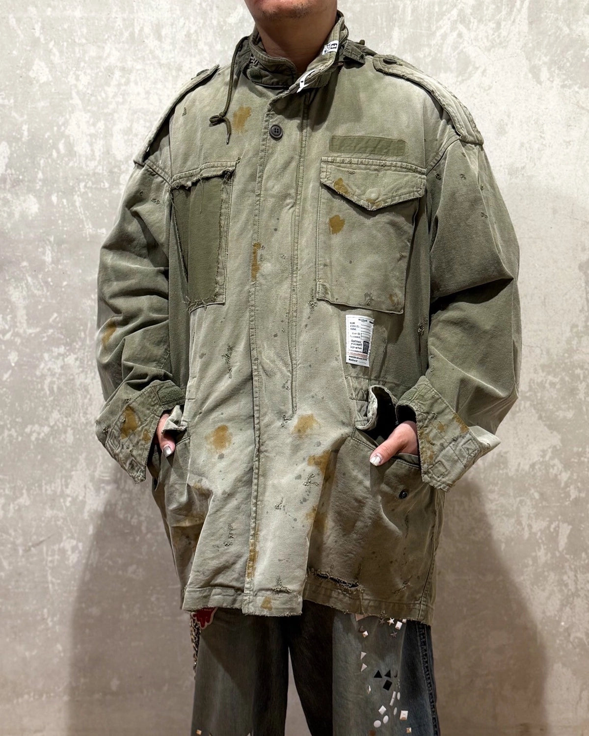 Maison MIHARA YASUHIRO / Distressed Field Jacket (J15BL171)