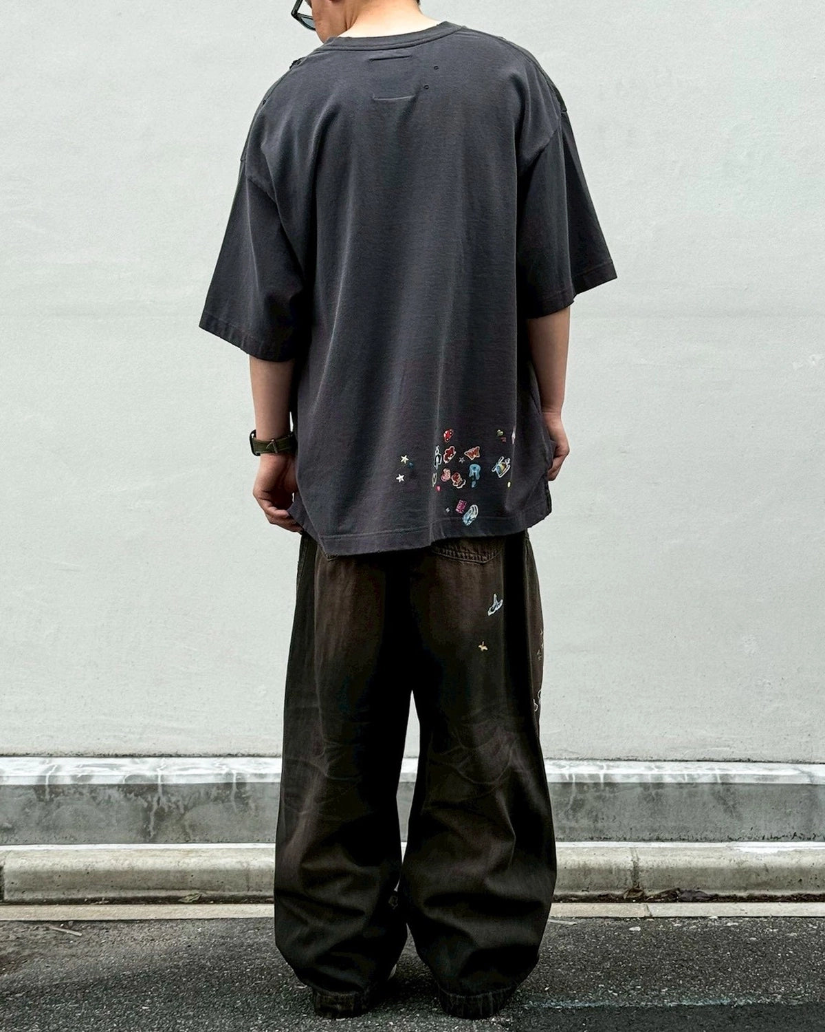 Maison MIHARA YASUHIRO / Kids Sticker Printed Baker Denim Pants (J16PT124)