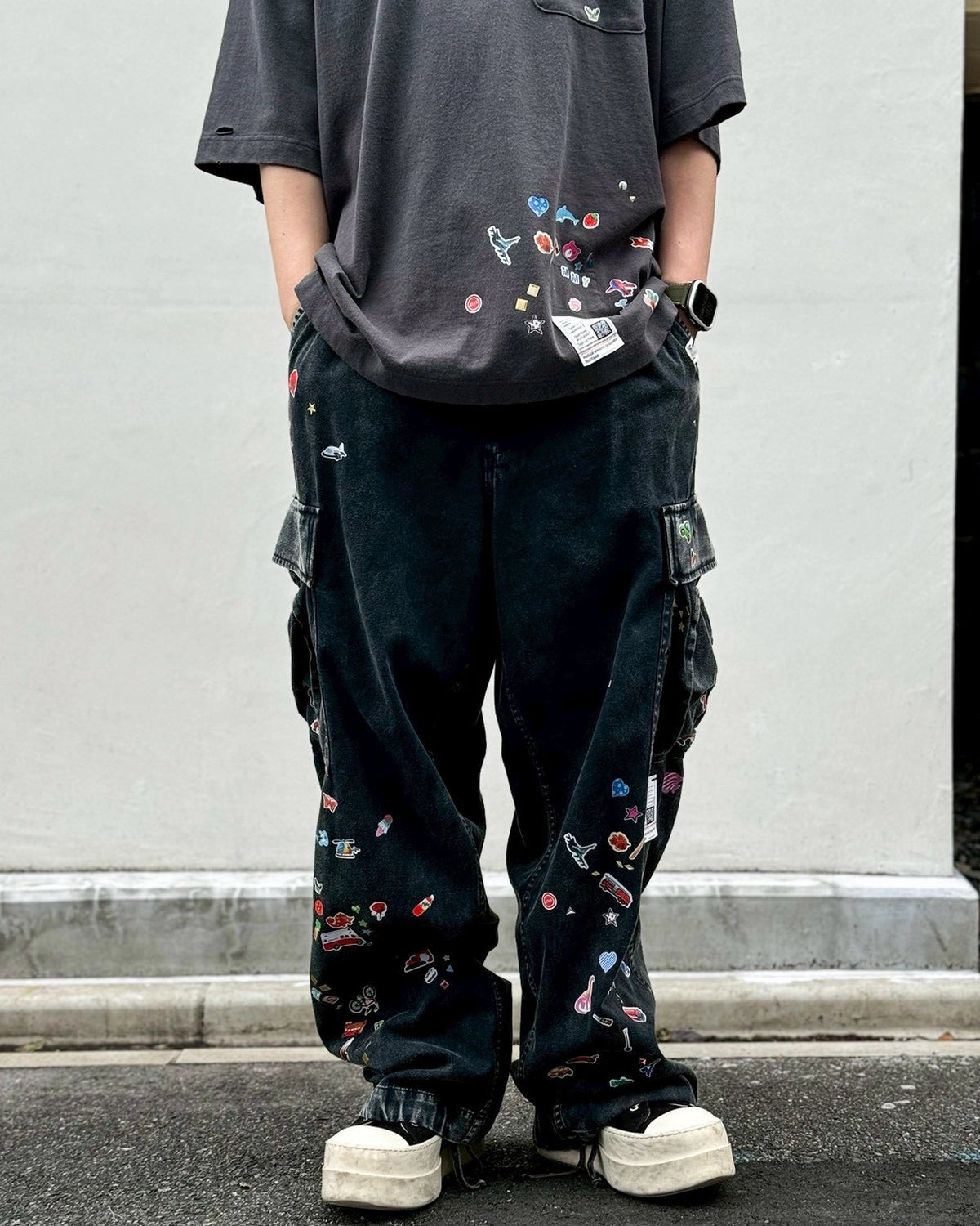 Maison MIHARA YASUHIRO / Kids Sticker Printed Military Pants -Women's- (K16PT351)