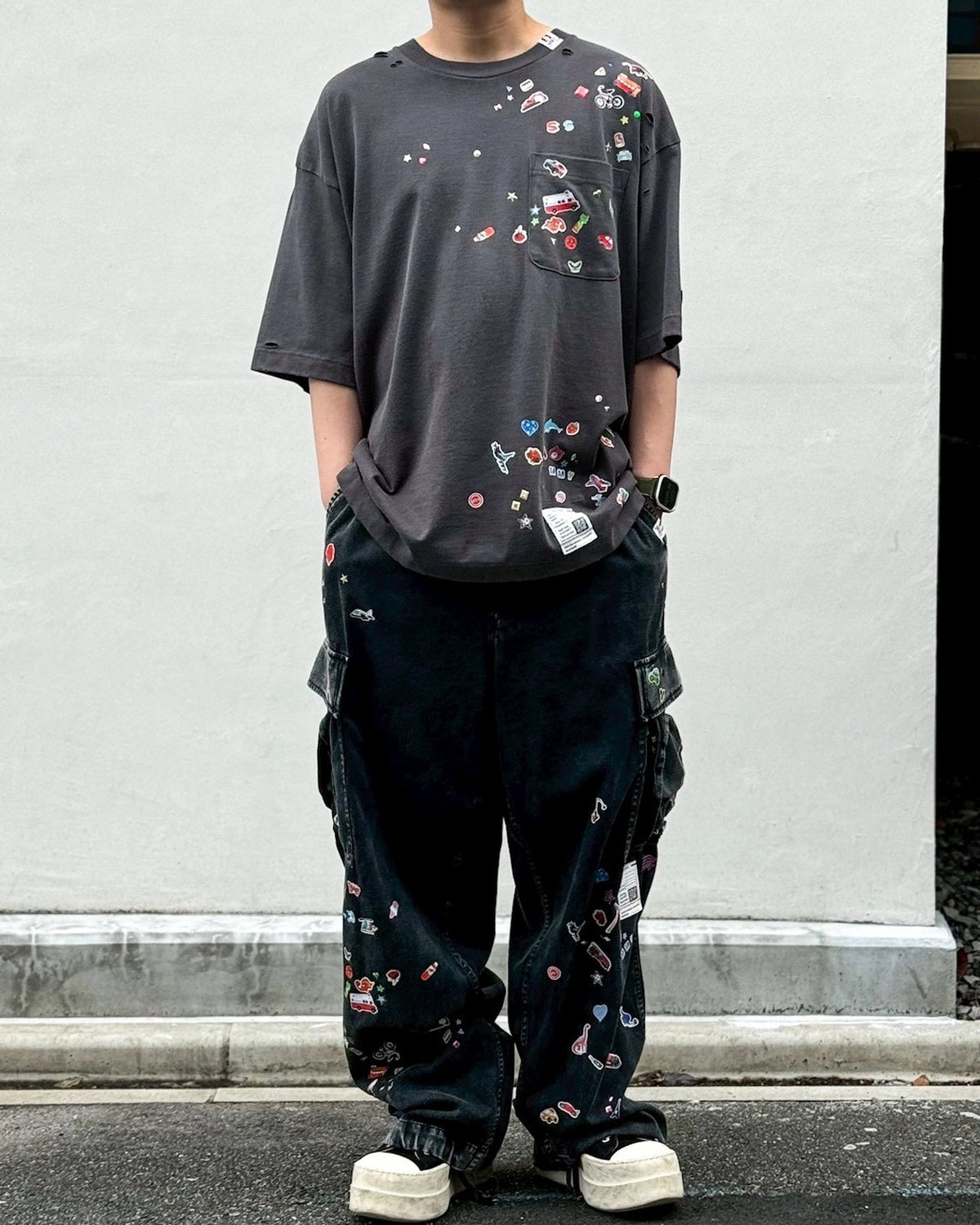 Maison MIHARA YASUHIRO / Kids Sticker Printed Military Pants -Women's- (K16PT351)