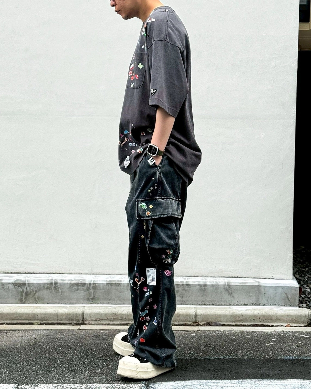 Maison MIHARA YASUHIRO / Kids Sticker Printed Military Pants -Women's- (K16PT351)