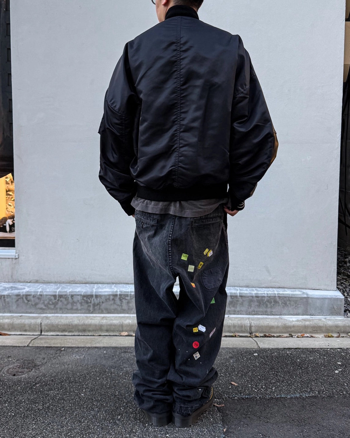 Maison MIHARA YASUHIRO / Front Back Combined Stadium Jacket (A17BL062)