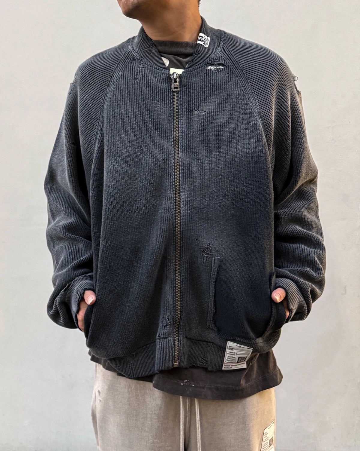 Maison MIHARA YASUHIRO / Sun Faded Like Knit Cardigan (J17CD701)
