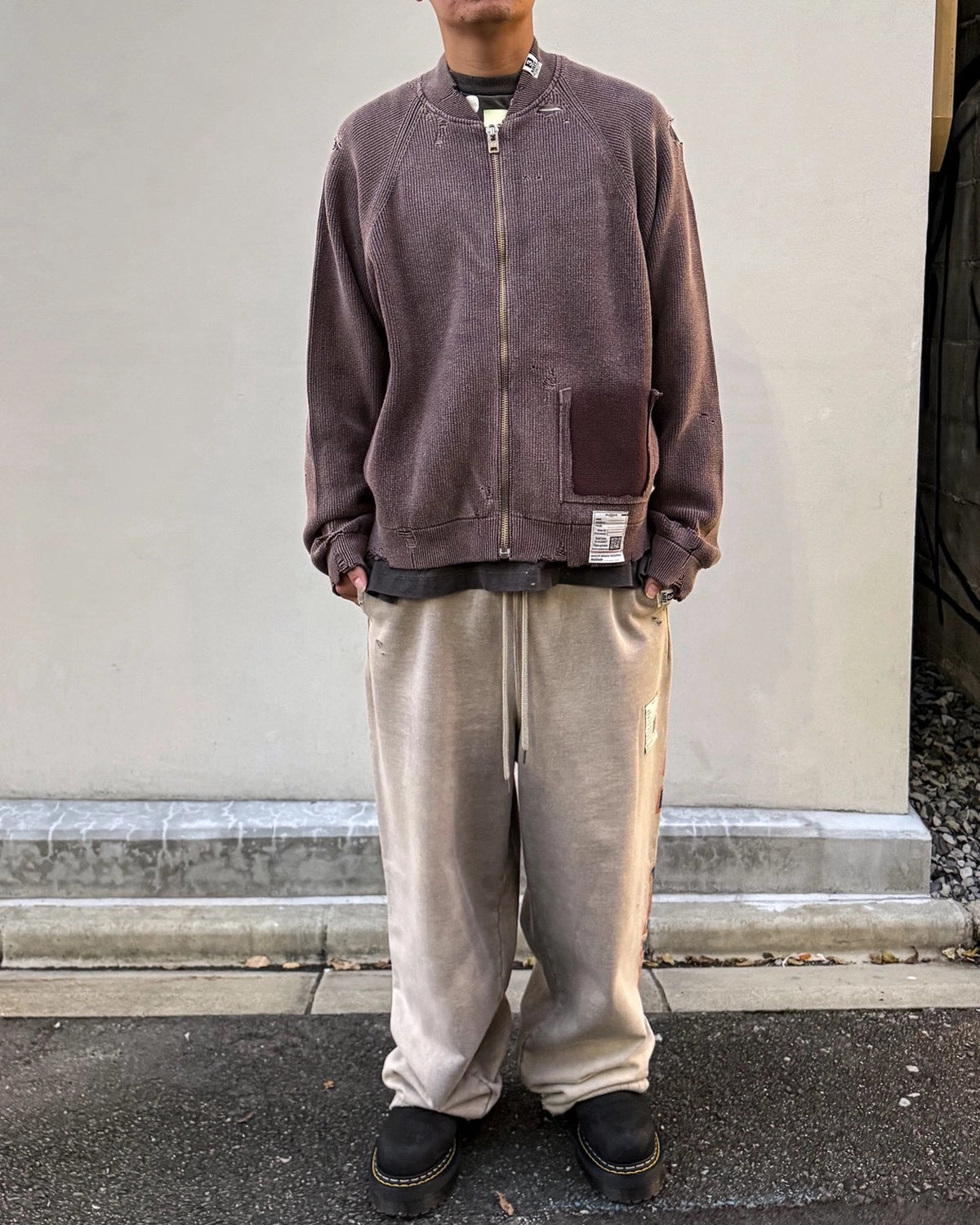 Maison MIHARA YASUHIRO / Sun Faded Like Knit Cardigan (J17CD701)