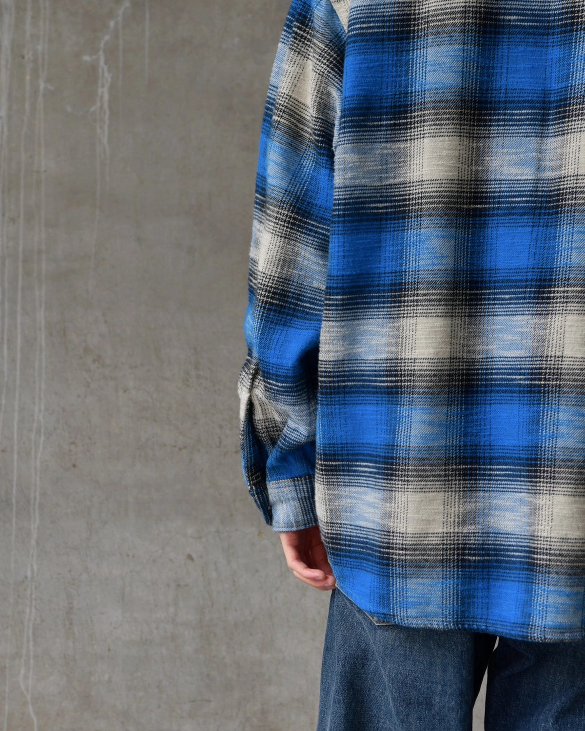 MINEDENIM / Heavy Cotton Flannel Ombre Work Shirt (MDFBF09503)
