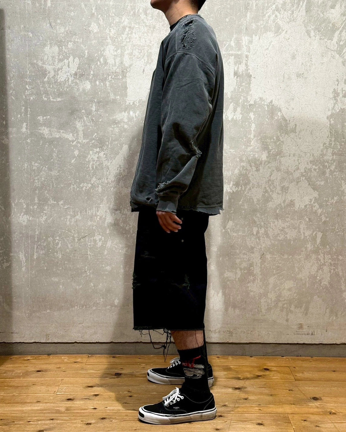 MINUS / Inactive Crew Sweat With Repaired