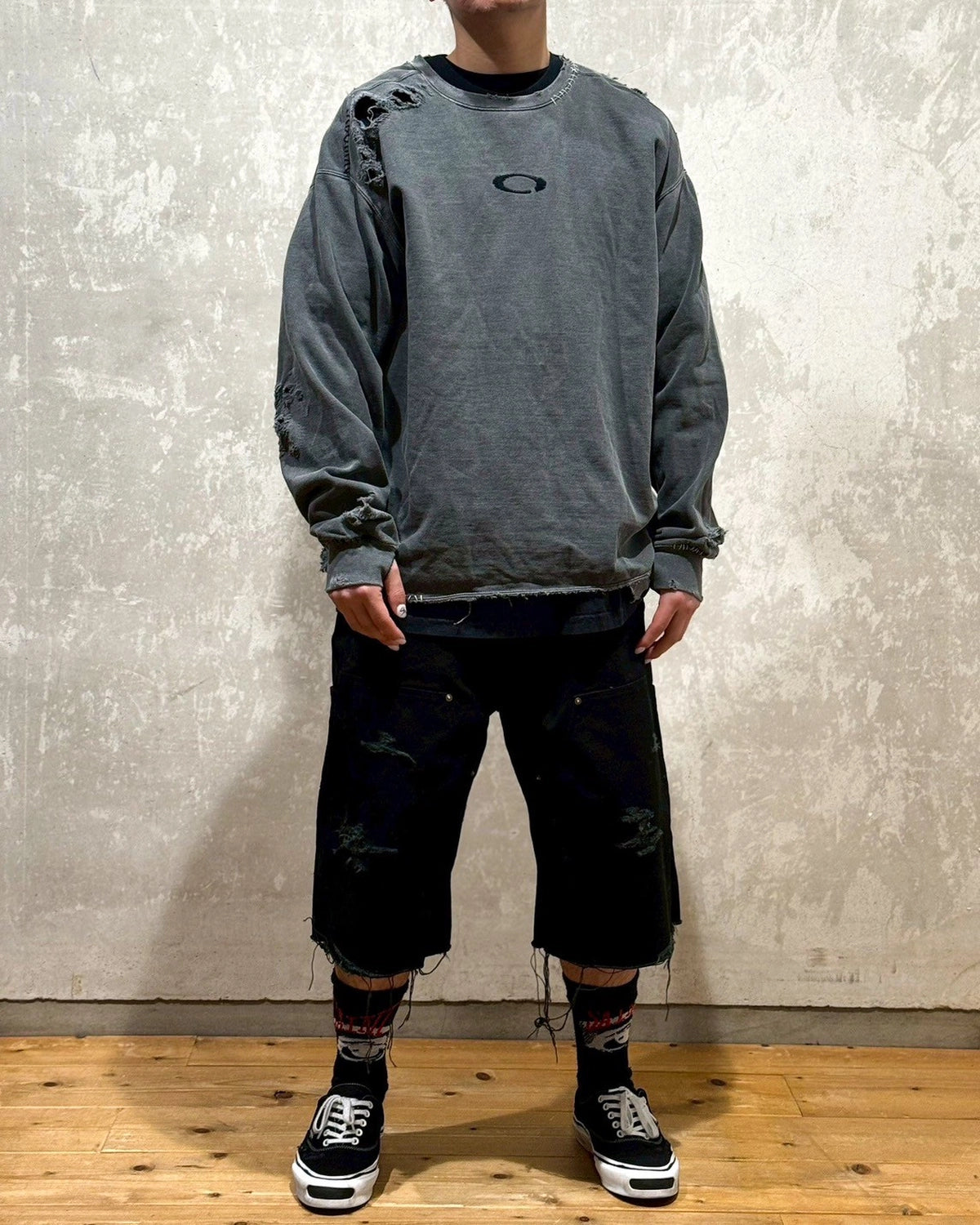 MINUS / Inactive Crew Sweat With Repaired