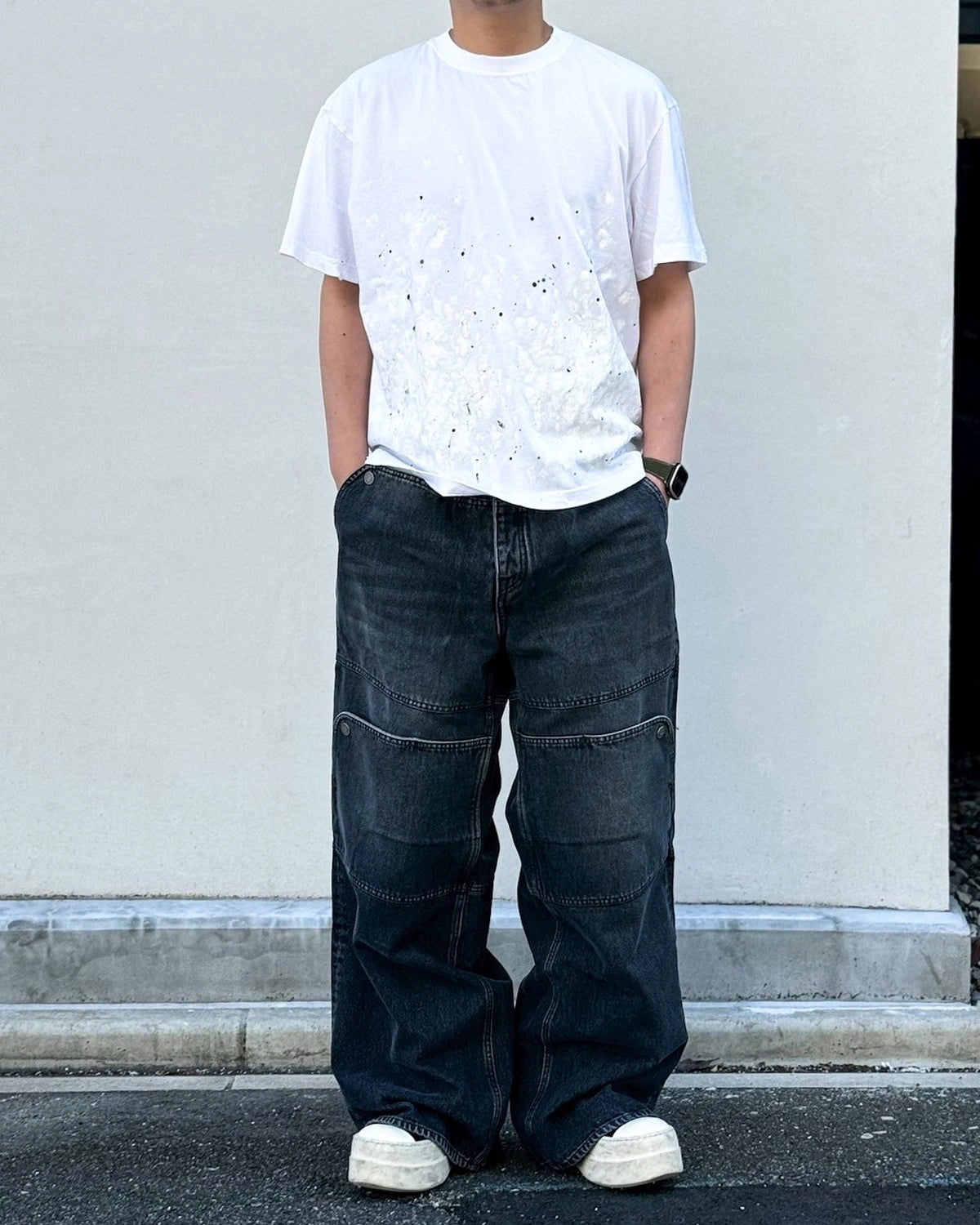 MIYAGIHIDETAKA -Rafu- / Painted T-shirt (MH053)