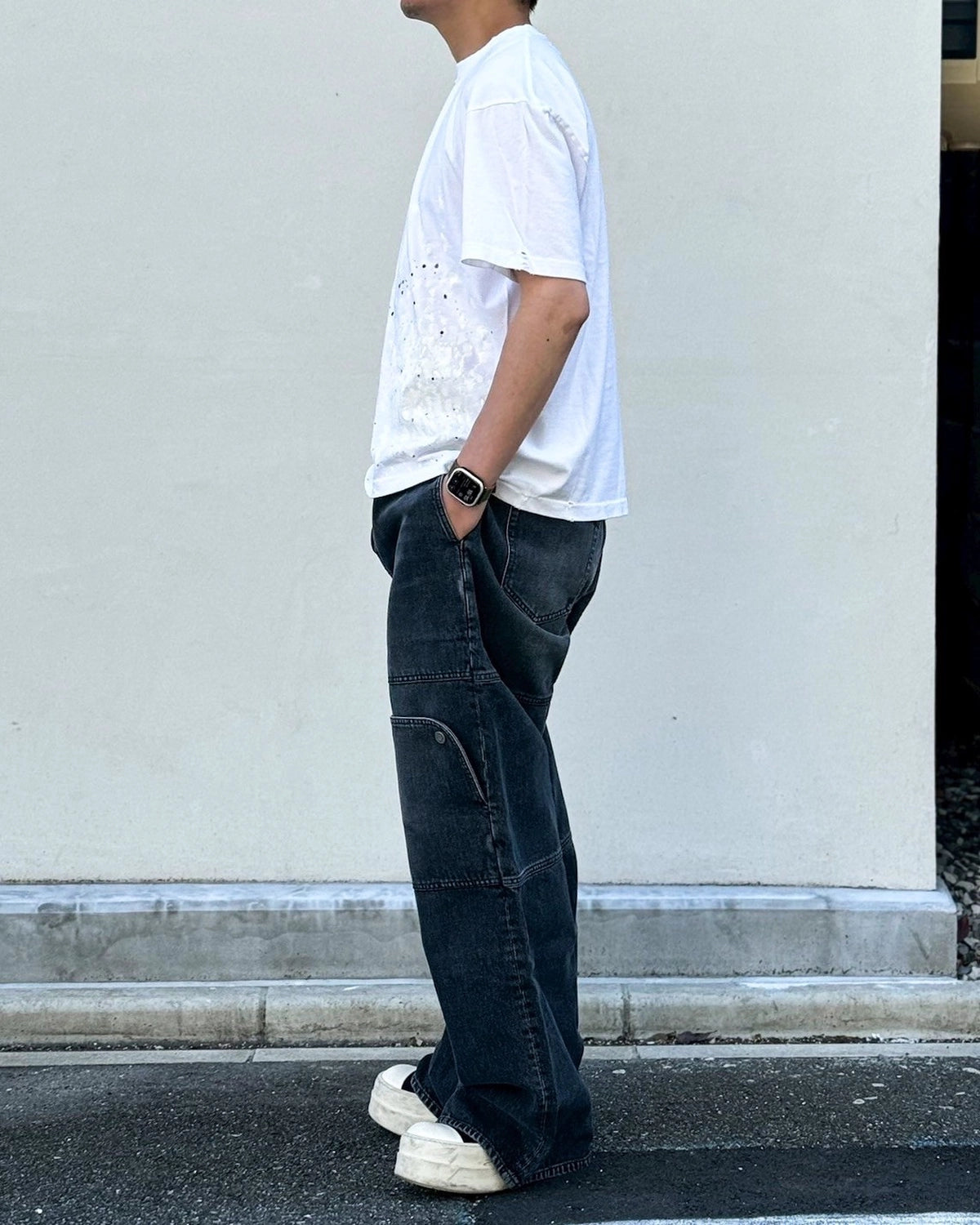 MIYAGIHIDETAKA -Rafu- / Painted T-shirt (MH053)