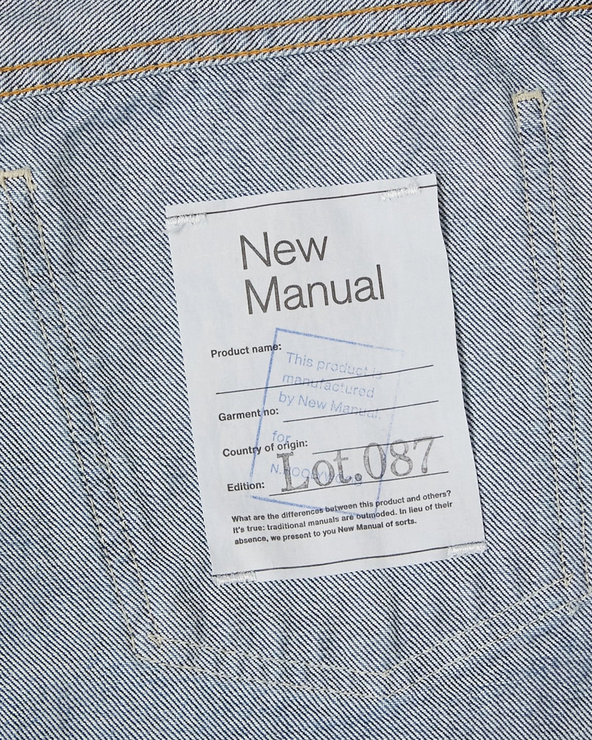 N.HOOLYWOOD × New Manual / Lot.087 (NH-NM-006)