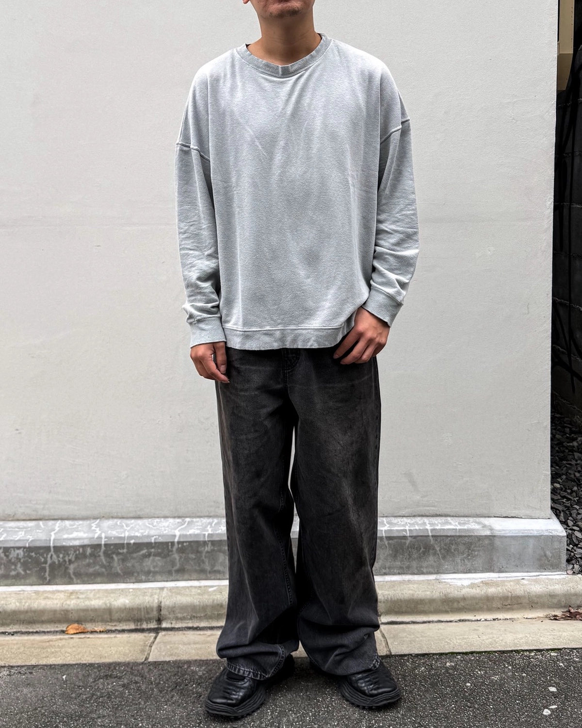 OUR LEGACY / SLACK SWEATSHIRT Sunfaded Ash Rogue Loopback (M4266SSA)