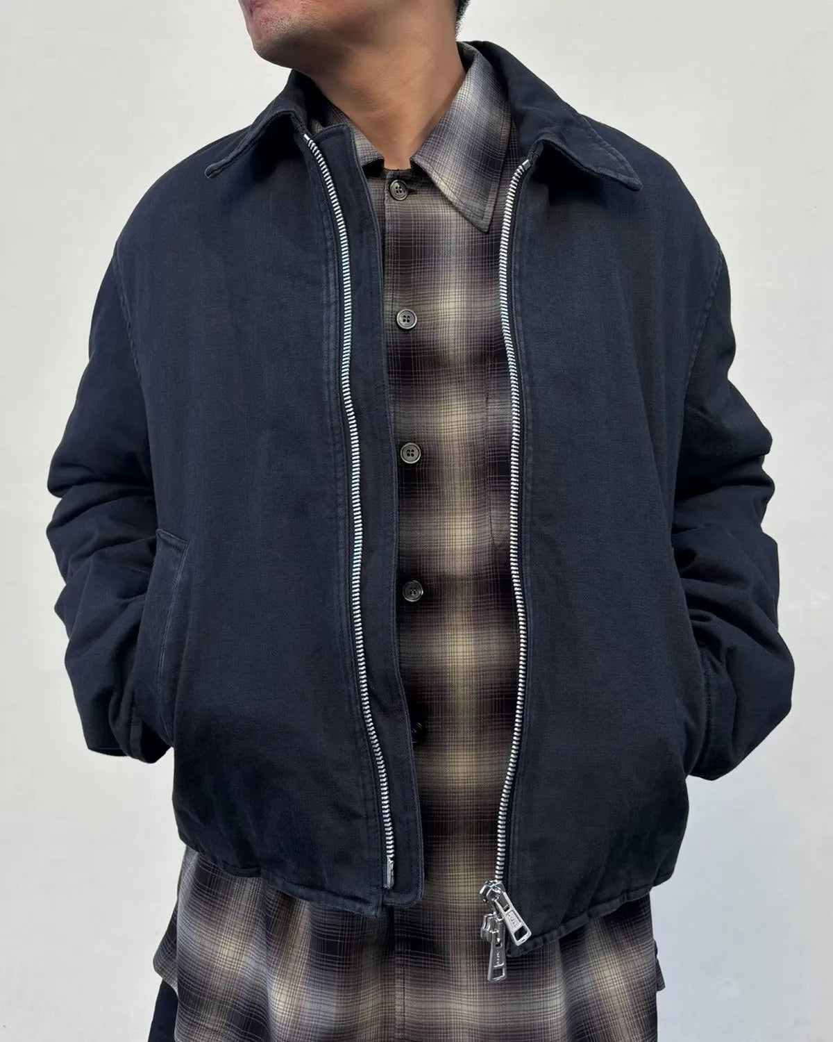OUR LEGACY / SLIGHT JACKET Enzyme Obsidian Field Sateen (M4261SEO)