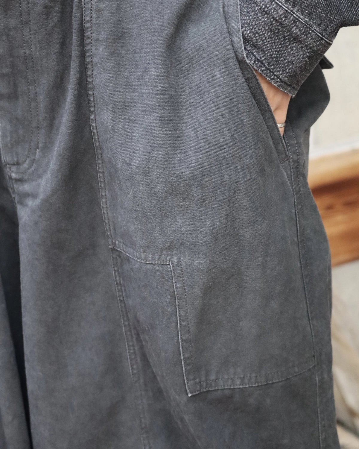 P.A.M.(Perks And Mini) / TWO MIL PONDERING PANT - BLACK WASH (80099/B)