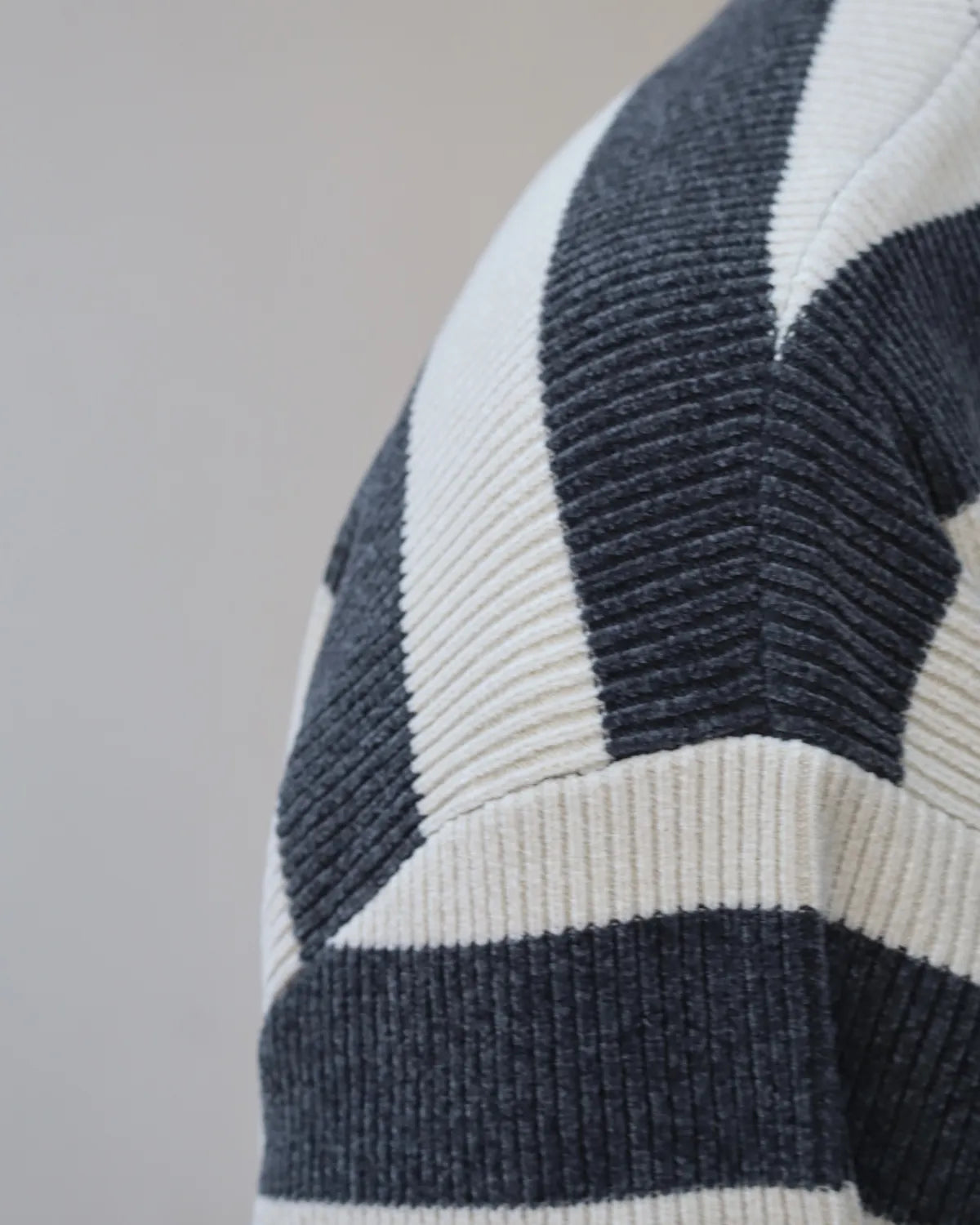 PHINGERIN / CORDY KNIT ZIP HOODIE STRIPE (PD-262-KN-092)
