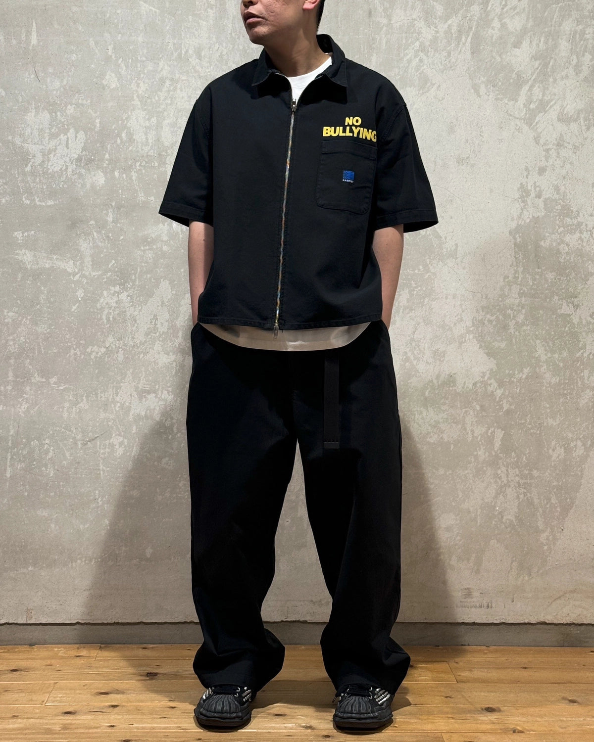RASSVET / NO BULL YING SS ZIP SHIRT (PACC16B003)