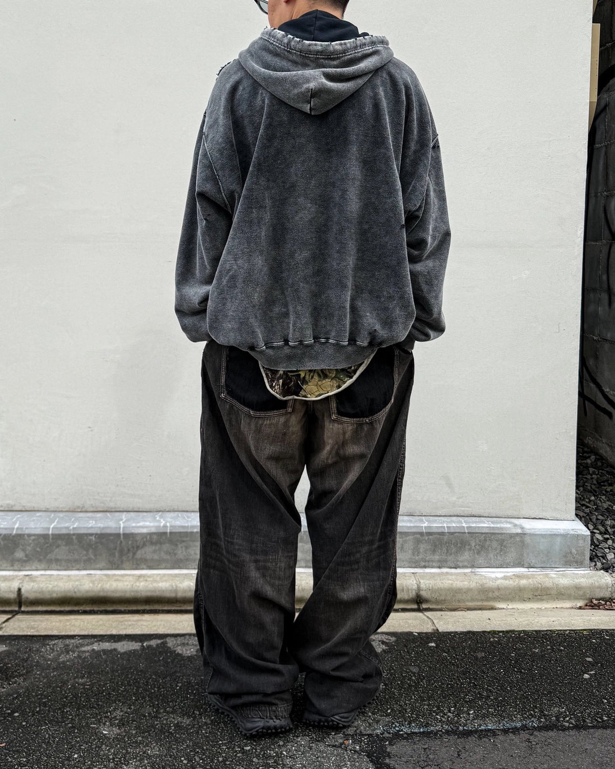 Maison MIHARA YASUHIRO / Bleached Zip-up Hoodie (A17PK541)