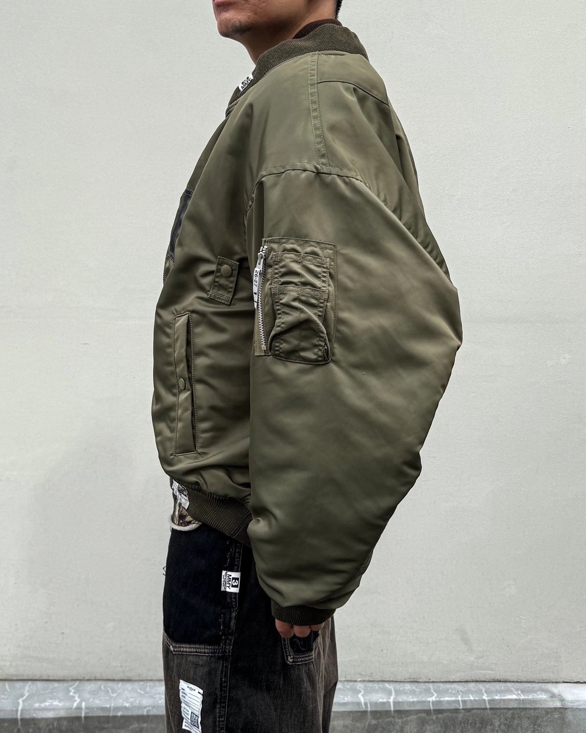 Maison MIHARA YASUHIRO / Shifted Layer Flight Jacket (A17BL061)