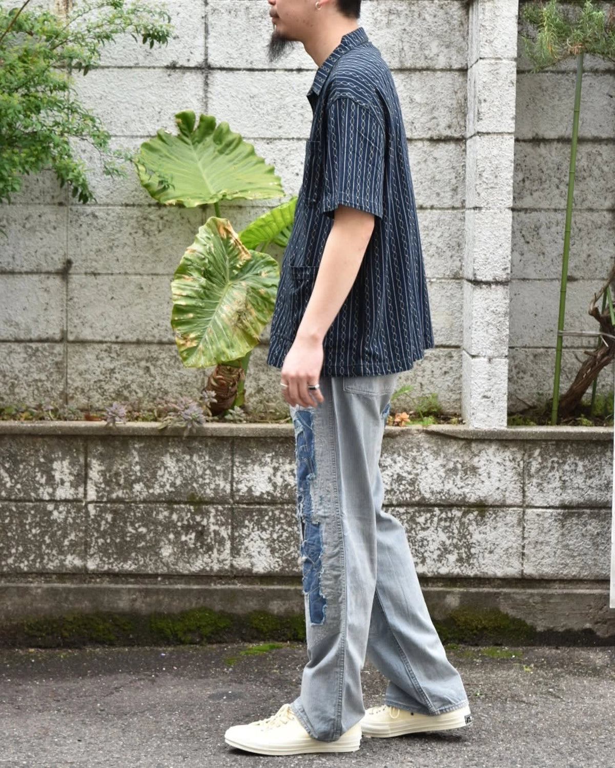 RRL / ヴィンテージ 5ポケット リペアード インディゴ パンツ (1441MNRRPNT14G20155)