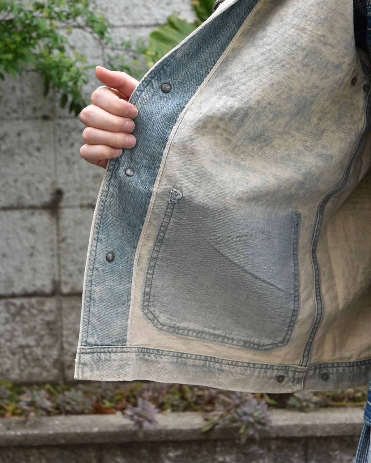 RRL / ウォッシュド インディゴ セルビッジ デニム オーバーシャツ (1441MNRRWOV16820358)