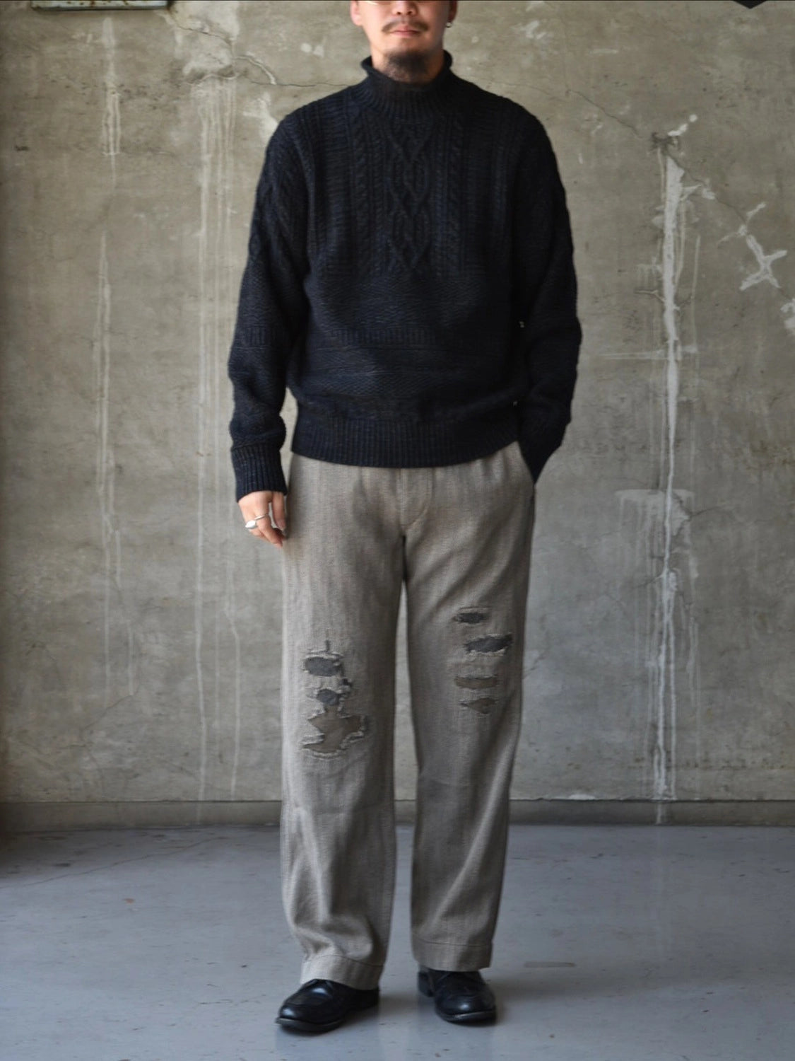 RRL / コットンウール ロールネック セーター (MNRRKNI16820191)