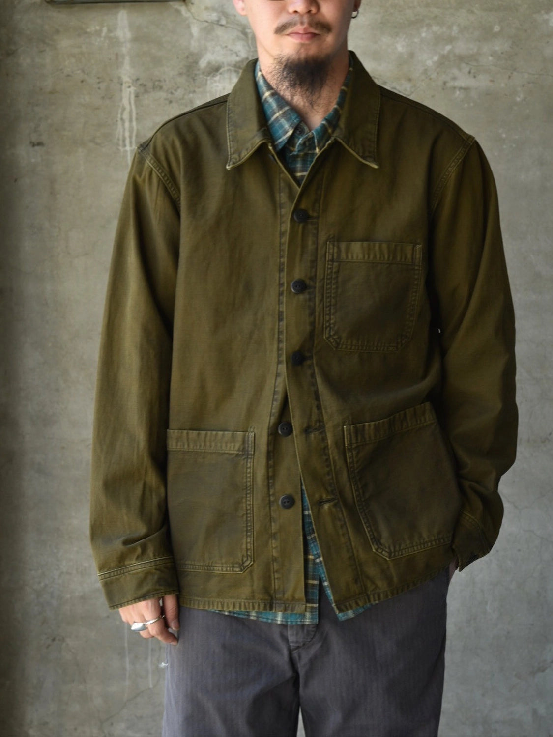 RRL / リバースサティーン オーバーシャツ (1441MNRRWOV16820372)