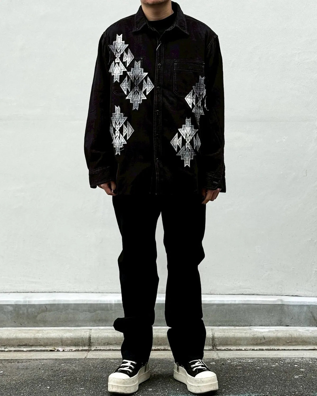 MIYAGIHIDETAKA -Rafu- / Native Patch Shirt (RaFu074)