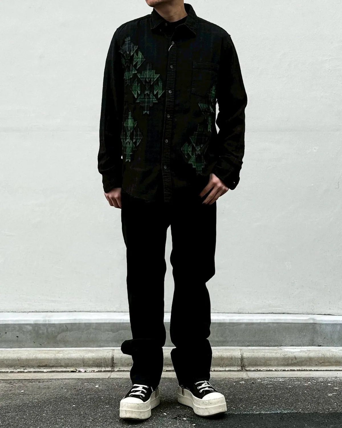 MIYAGIHIDETAKA -Rafu- / Native Patch Shirt (RaFu074)