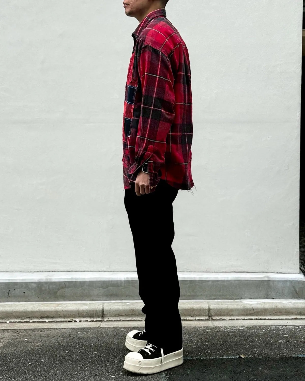 MIYAGIHIDETAKA -Rafu- / Panel Patchwork Shirt (RaFu073)