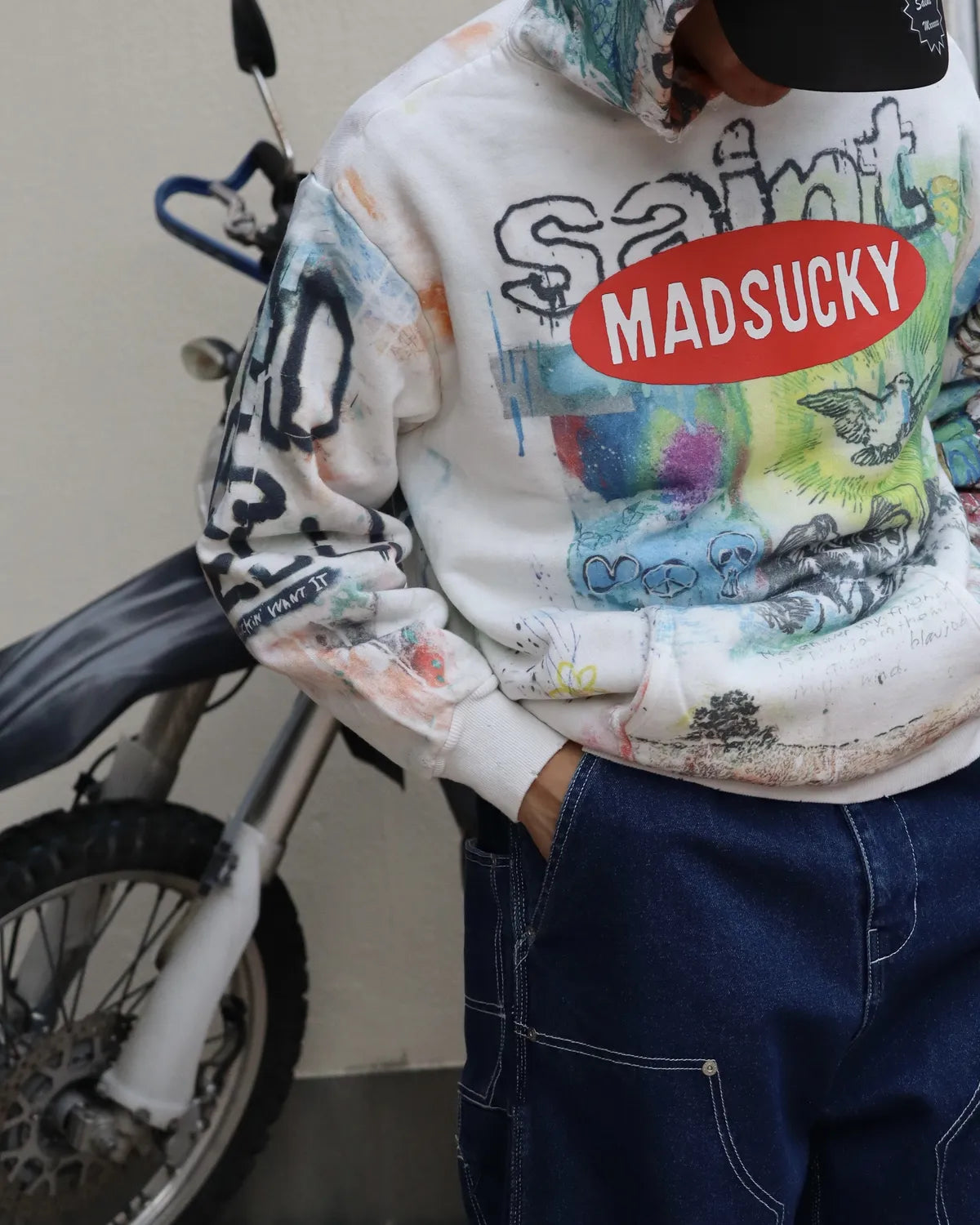 SAINT Mxxxxxx × MADSAKI / MDS _ DBL FACE HOODIE / MADSUCKY (SM-MK1-0000-C76)