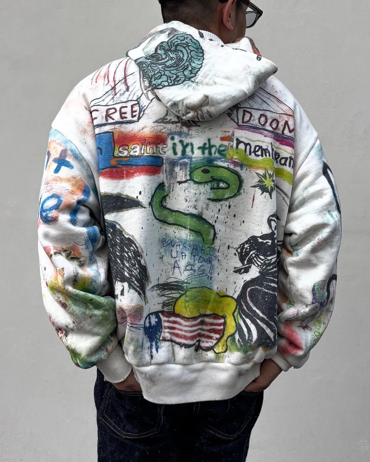 SAINT Mxxxxxx × MADSAKI / MDS _ DBL FACE HOODIE / MADSUCKY (SM-MK1-0000-C76)