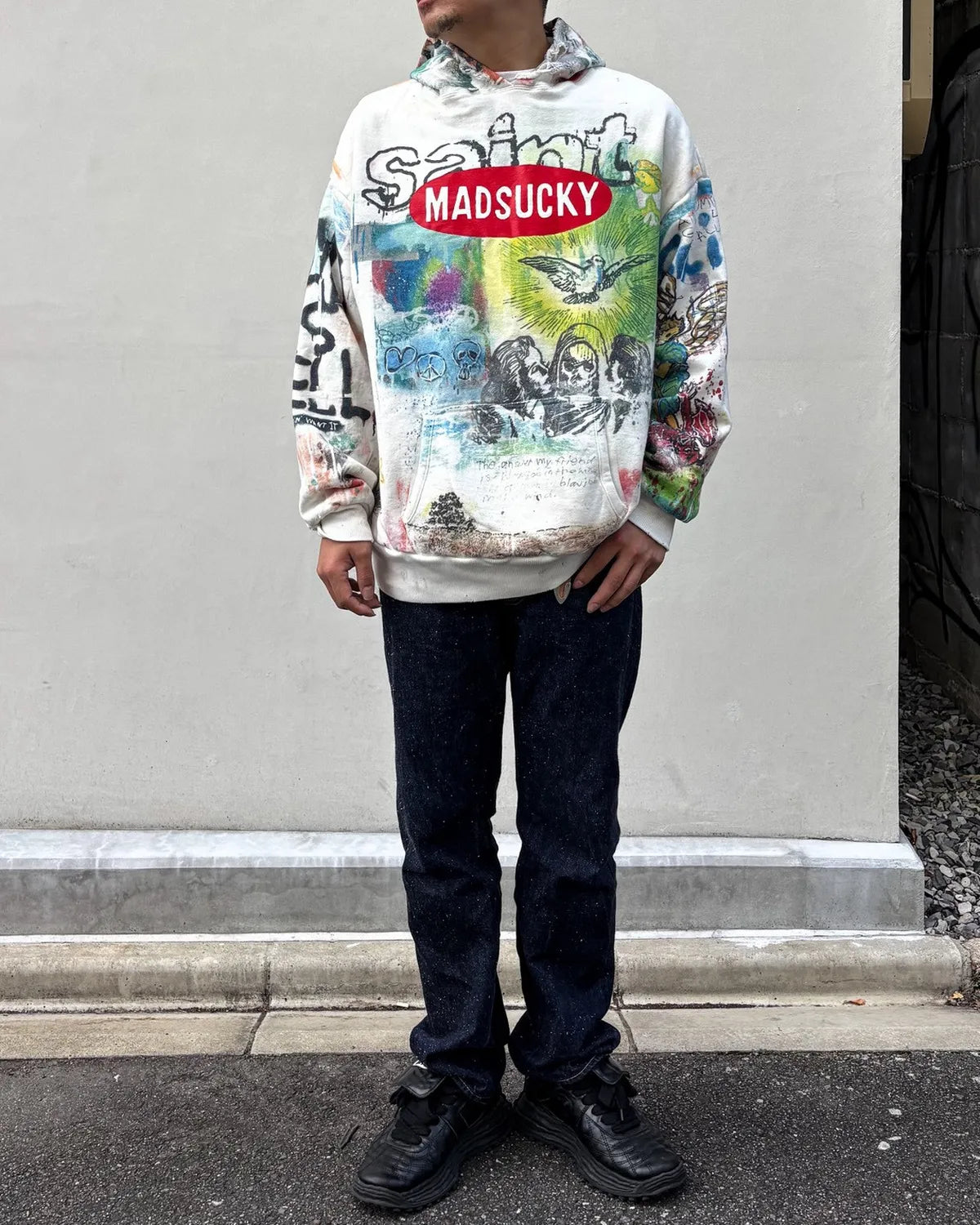 SAINT Mxxxxxx × MADSAKI / MDS _ DBL FACE HOODIE / MADSUCKY (SM-MK1-0000-C76)