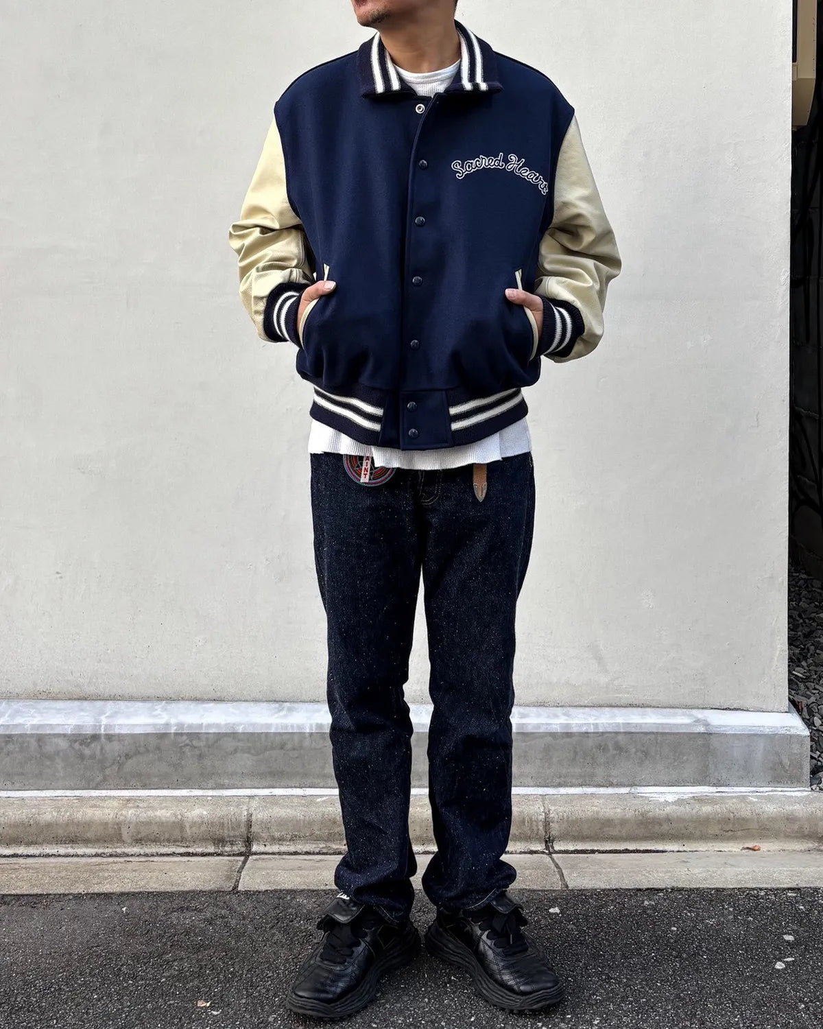 SAINT Mxxxxxx × Golden Bear / GB _ VARSITY JKT / Sared Heart (SM-MK1-0000-C33)