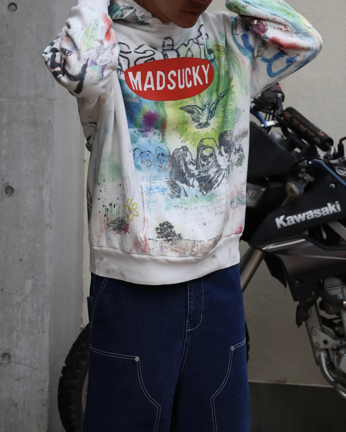 SAINT Mxxxxxx × MADSAKI / MDS _ DBL FACE HOODIE / MADSUCKY (SM-MK1-0000-C76)