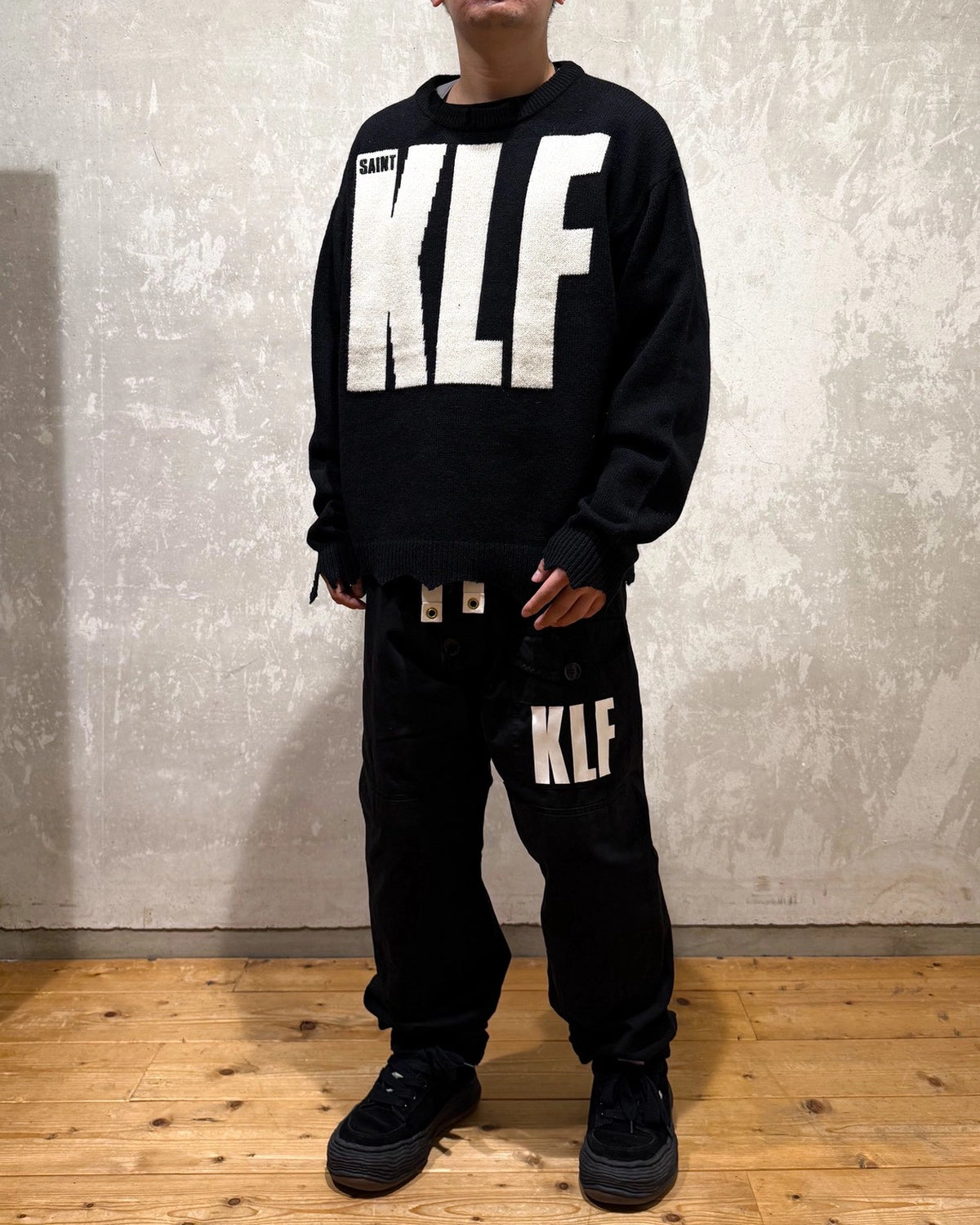 ©︎SAINT Mxxxxxx × The KLF / KLF_CREW NECK KNIT / KLF (SM-HR1-0000-C08)