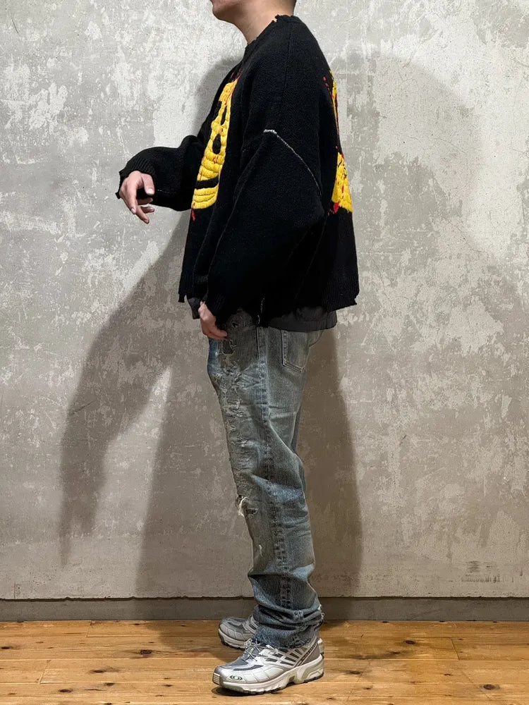 ©︎SAINT Mxxxxxx / × Cactus Plant Flea Market CP_CREW KNT/SMILE (SM-YS1-0000-C07)