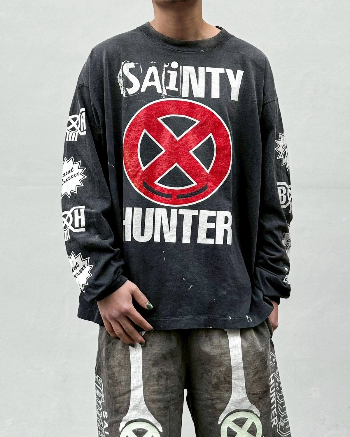 ©︎SAINT Mxxxxxx × BOUNTY HUNTER / BH_LS T-SHIRT / SAINTY HUNTER (SM-MK8-0000-C31)