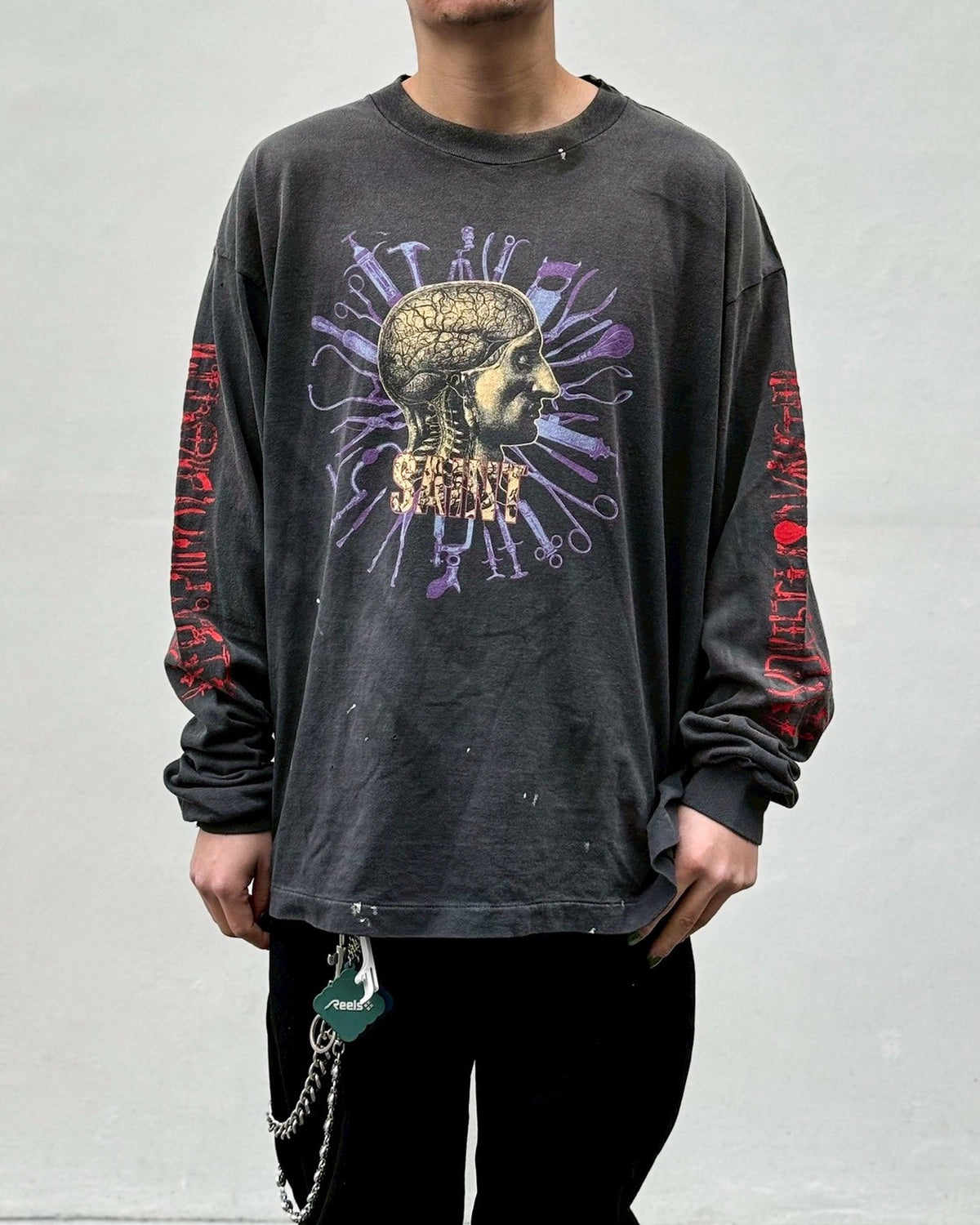 ©︎SAINT Mxxxxxx / LS T-SHIRT / HEAD (SM-MK8-0000-026)