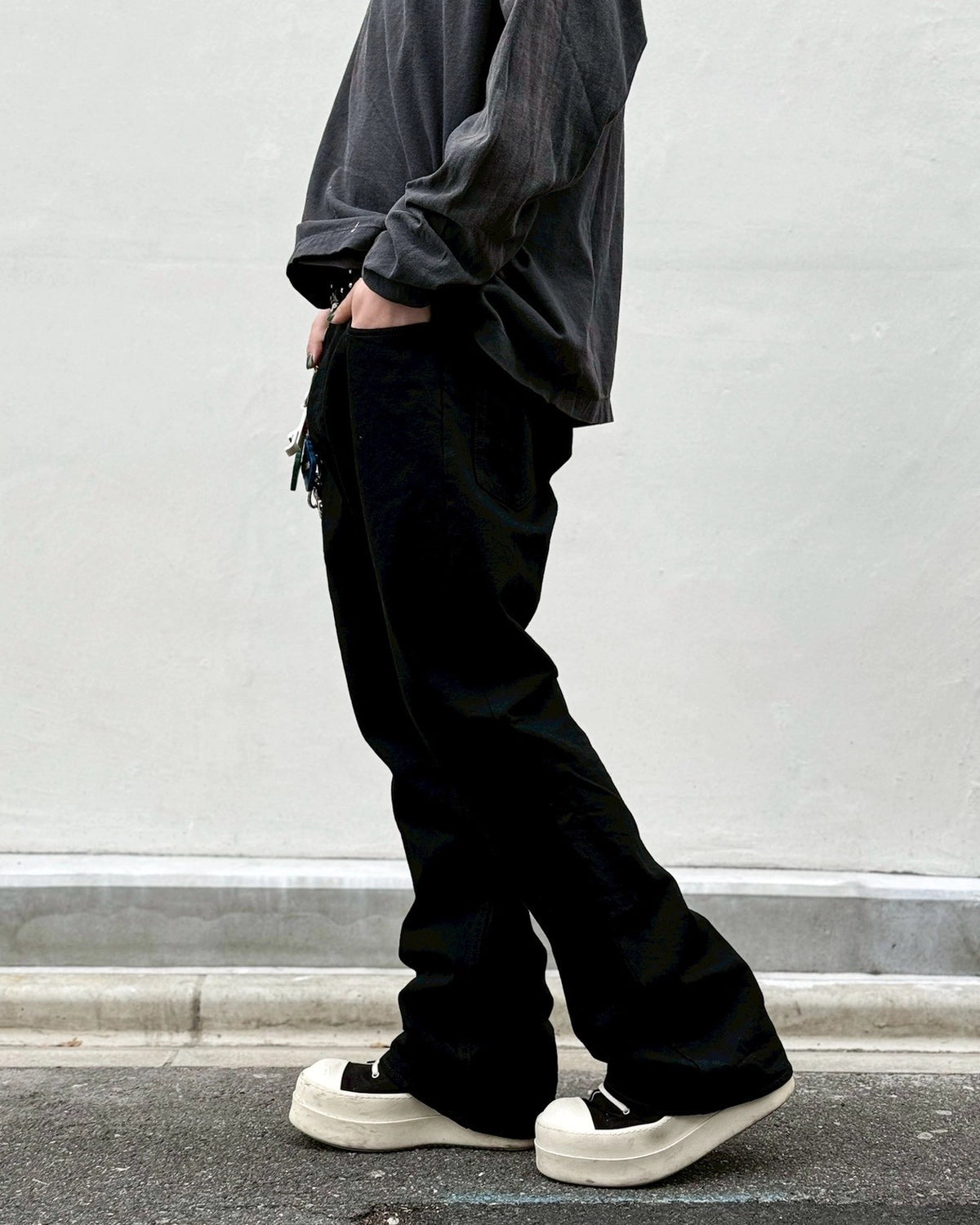 ©︎SAINT Mxxxxxx / BLACK DENIM PANTS / FLARE (SM-MK8-0000-078)