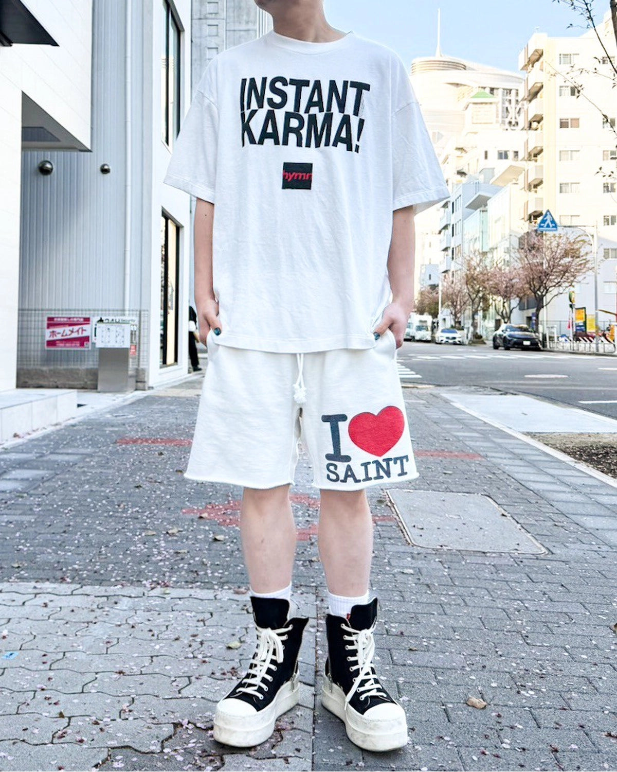 ©︎SAINT Mxxxxxx × JOHN LENNON / JL_SS T-SHIRT / INSTANT KARMA (SM-MK8-0000-C26)