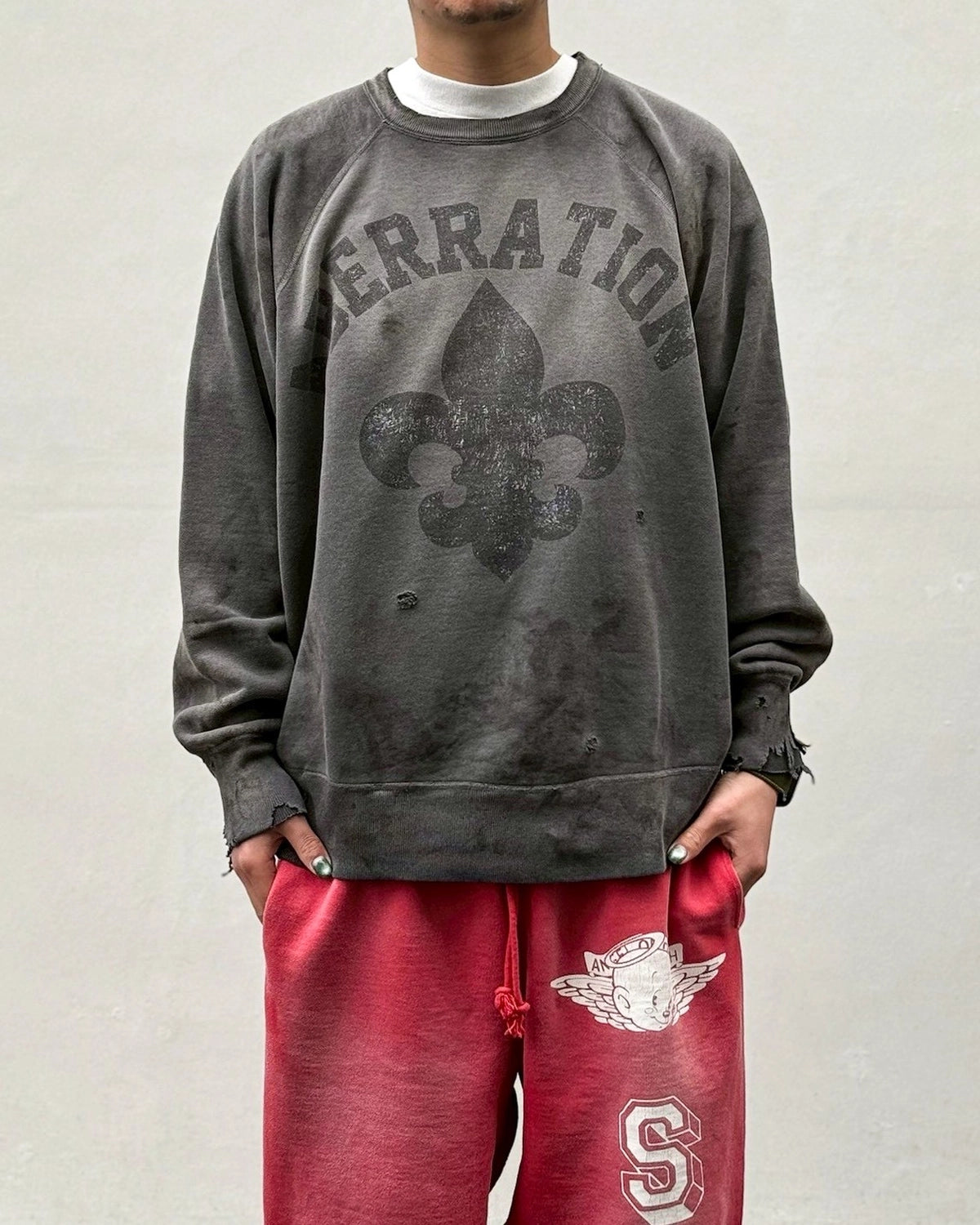 ©︎SAINT Mxxxxxx / CREW NECK SWEAT / ABBERATION (SM-MK8-0000-054)