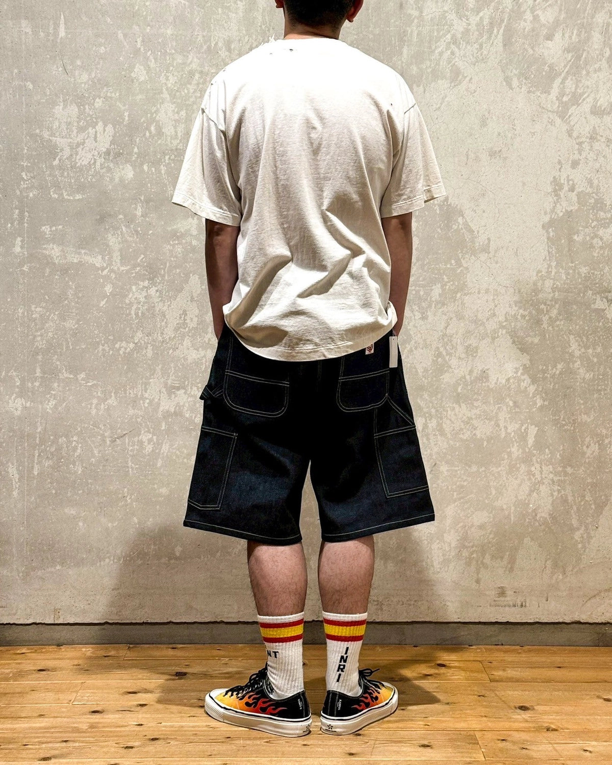 ©︎SAINT Mxxxxxx / DOUBLE KNEE SHORTS - RIGID - BLUE /(SM-HR8-0000-074)