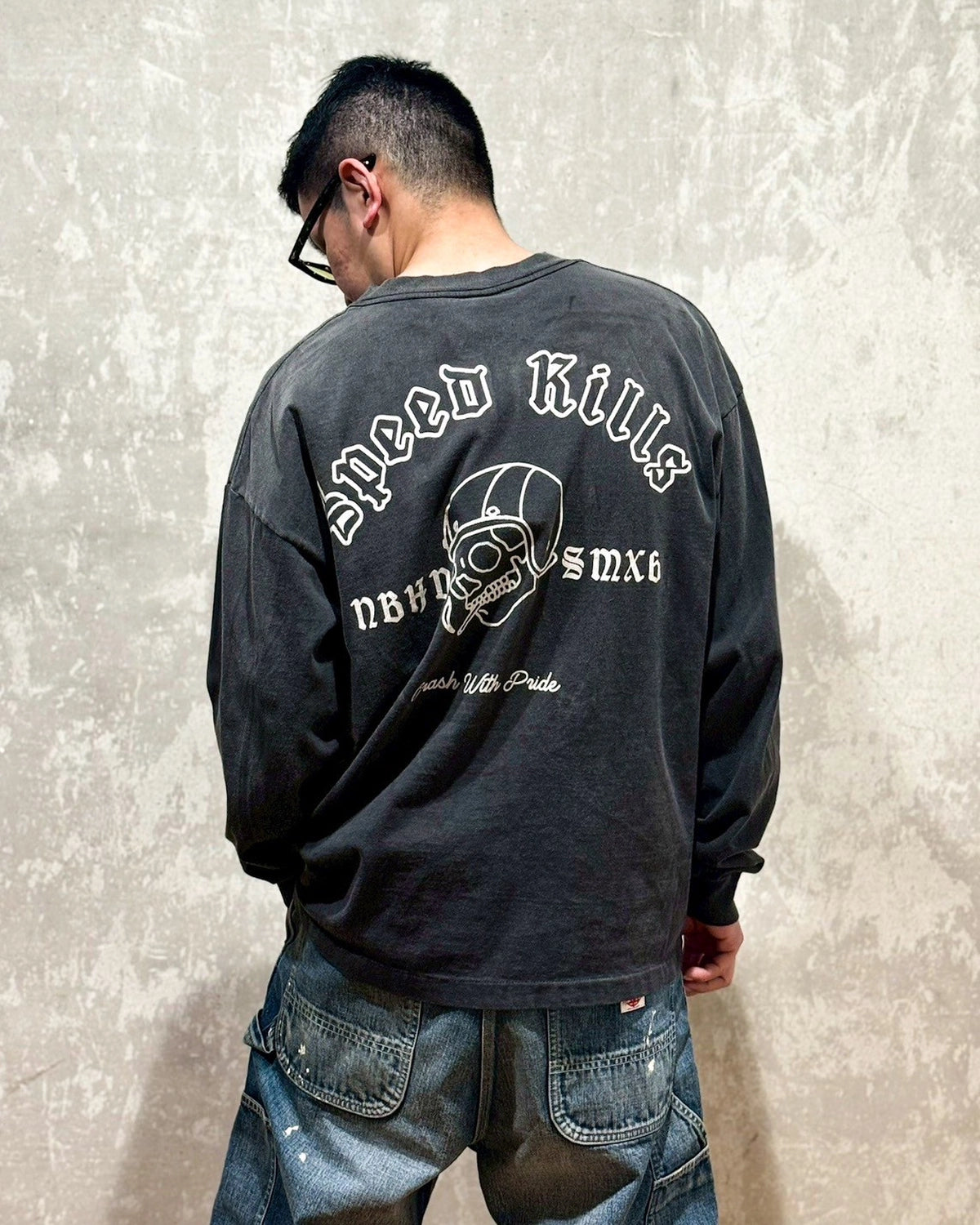 ©︎SAINT Mxxxxxx × NEIGHBORHOOD / NH_LS TEE - STHD.SPEEDKILLS (SM-HR8-0000-C72)