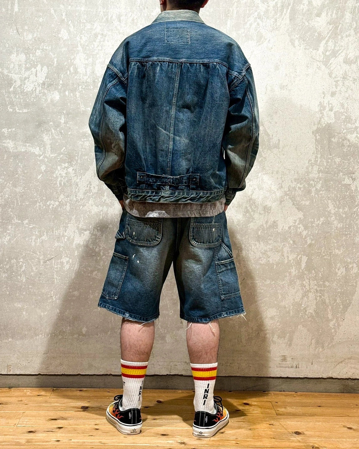 ©︎SAINT Mxxxxxx / DOUBLE KNEE SHORTS (SM-HR8-0000-073)