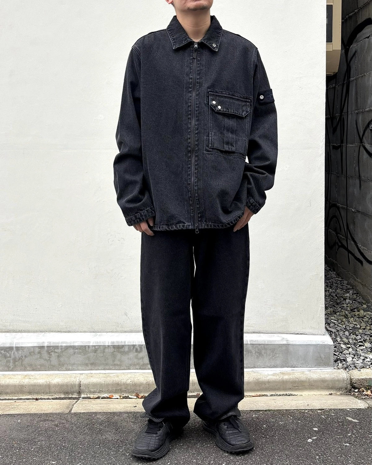 STONE ISLAND / コンフォートフィット ジップアップ オーバーシャツ チェストポケット (L2S141200002S0J32)