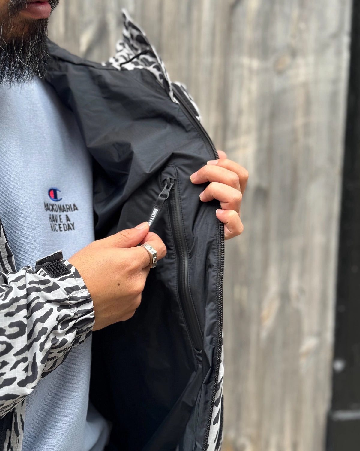 WACKO MARIA × NANGA / LEOPARD MOUNTAIN PARKA (26FW-WMO-NA08)