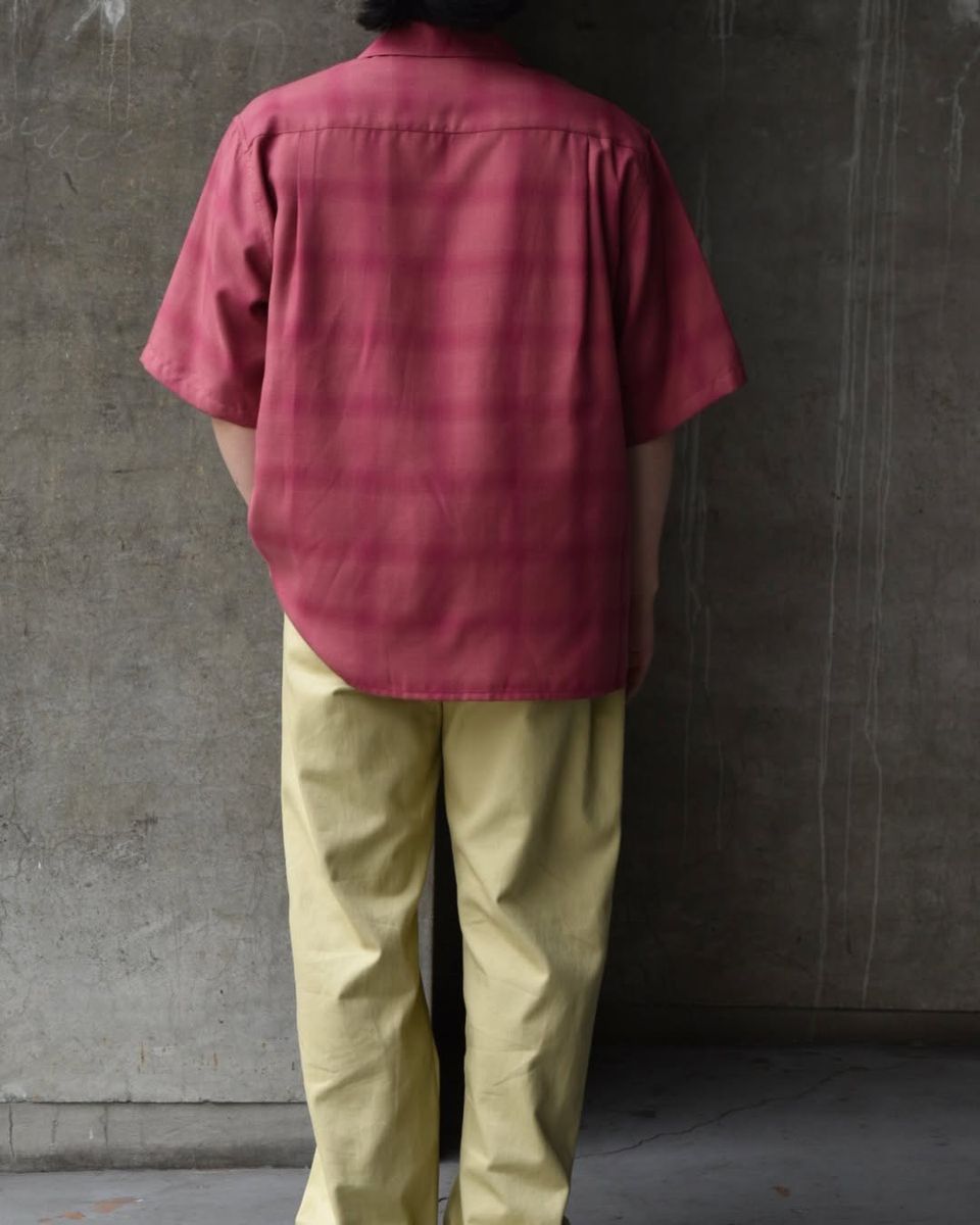 WACKO MARIA / OMBRE CHECK OPEN COLLAR SHIRT S/S -TYPE-3- (25SS-WMS-OC20)